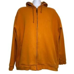 Columbia Long Sleeve Hooded Zip Up Jacket, Orange, XL